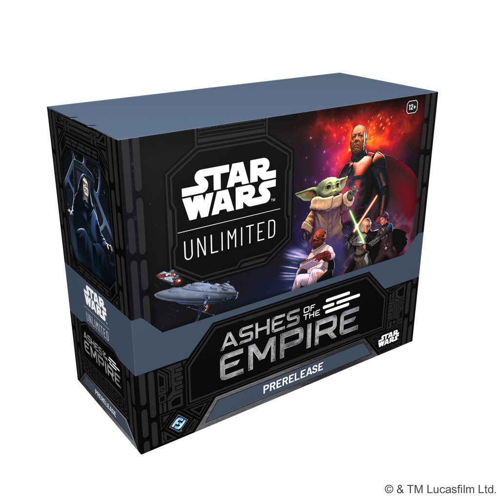 Star Wars Unlimited Ashes of the Empire Prerelease Box met boosterpacks en accessoires voor het TCG-kaartspel - vooraanzicht