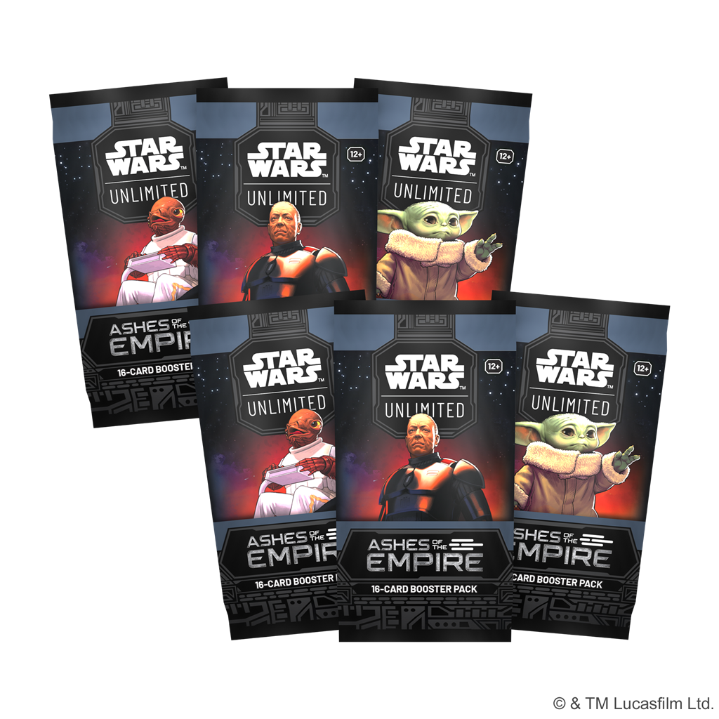 Star Wars Unlimited Ashes of the Empire Prerelease Box met boosterpacks en accessoires voor het TCG-kaartspel - vooraanzicht