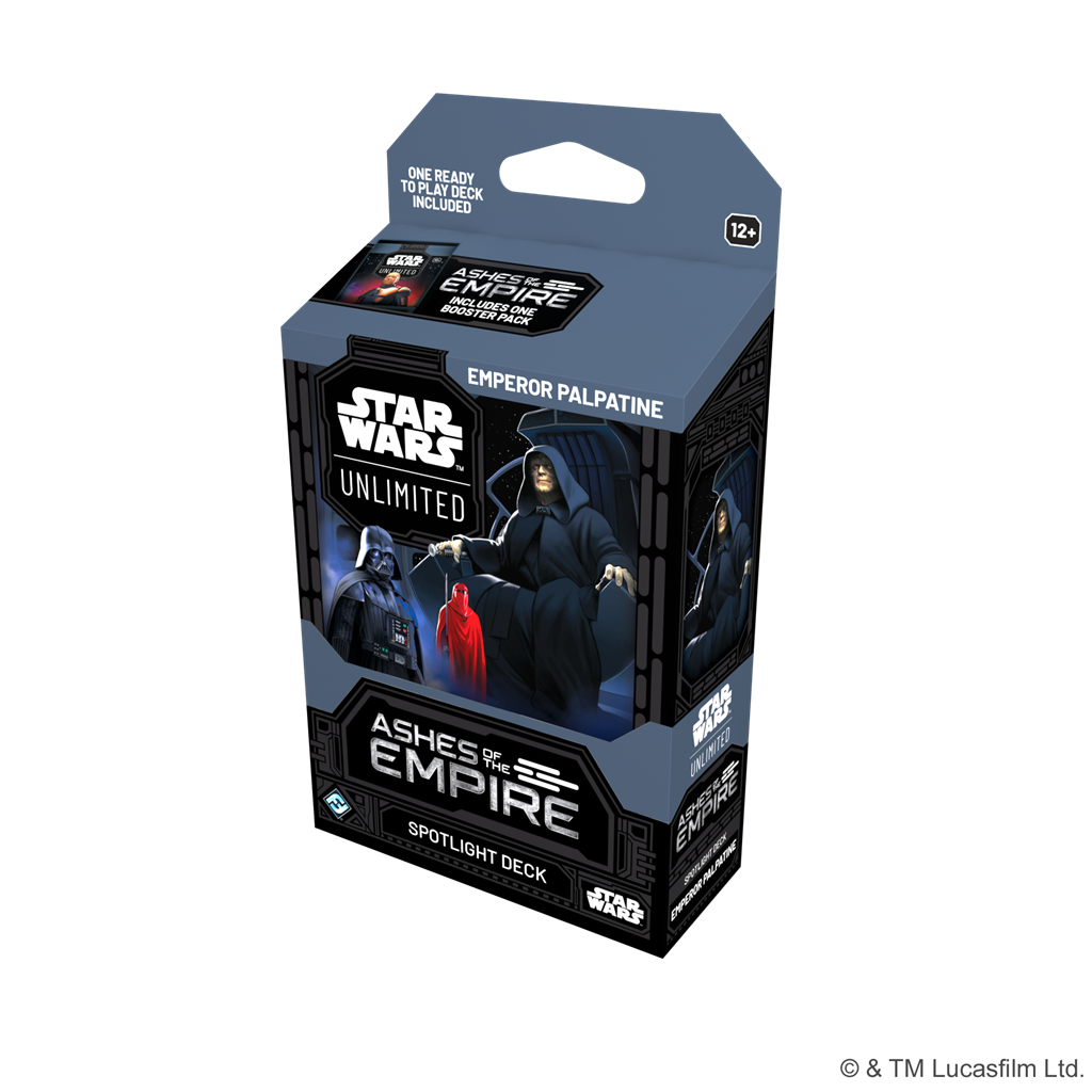 Star Wars Unlimited Ashes of the Empire Spotlight Deck Emperor Palpatine kaartspel verpakking - vooraanzicht