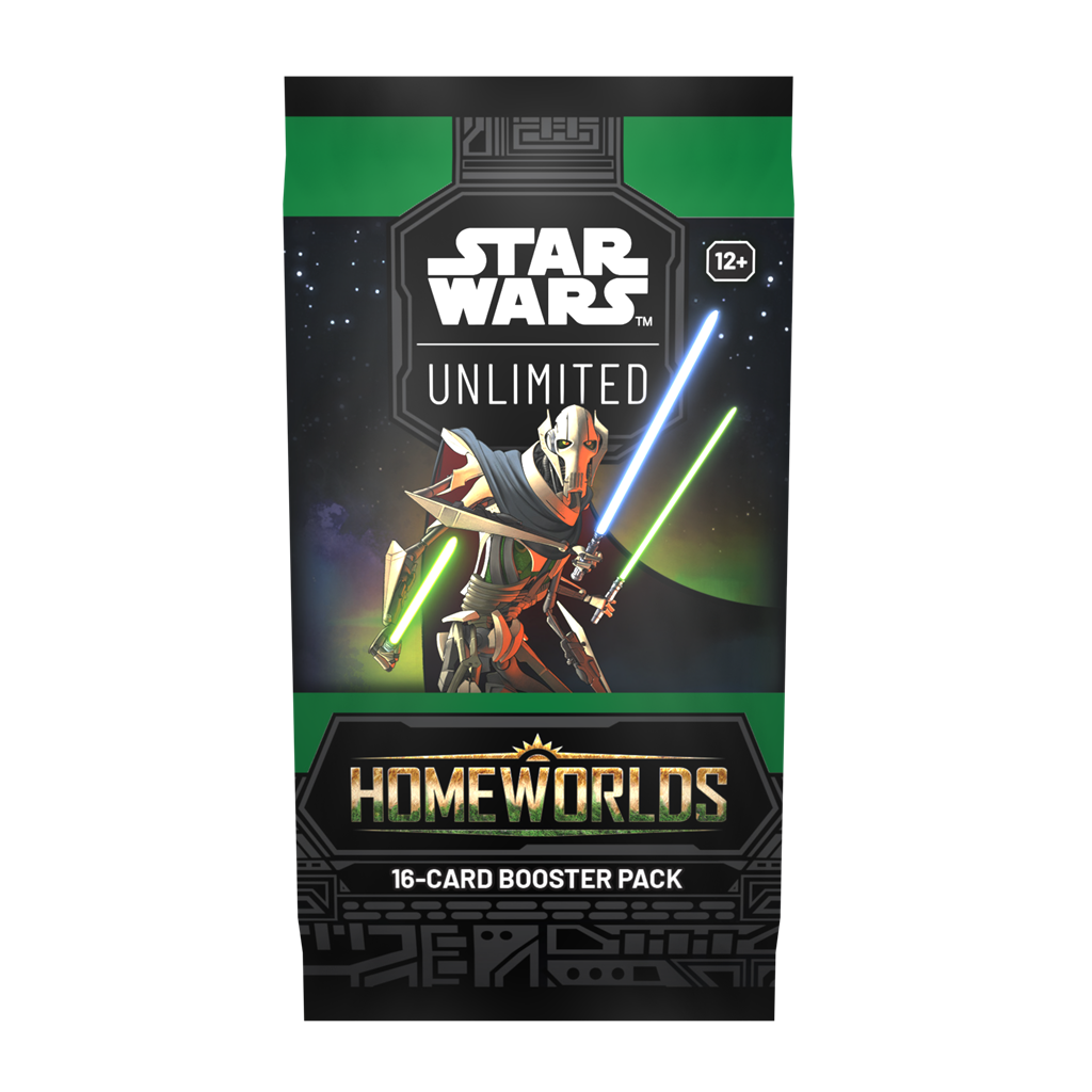 Star Wars Unlimited Homeworlds boosterpack met 16 willekeurige kaarten voor het TCG kaartspel - zijaanzicht