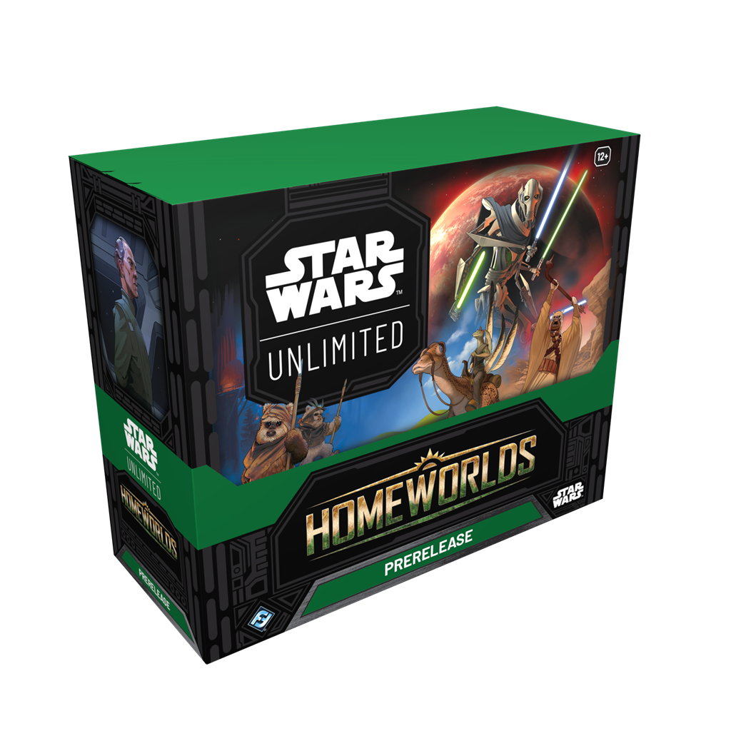 Star Wars Unlimited Homeworlds Prerelease Box met boosterpacks en accessoires - vooraanzicht