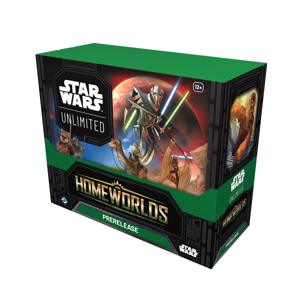 Star Wars Unlimited Homeworlds Prerelease Box met boosterpacks en accessoires - verpakking