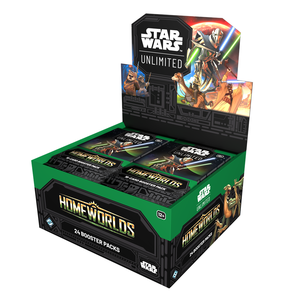 Star Wars Unlimited Homeworlds sealed boosterbox met 24 boosterpacks voor het TCG kaartspel - vooraanzicht
