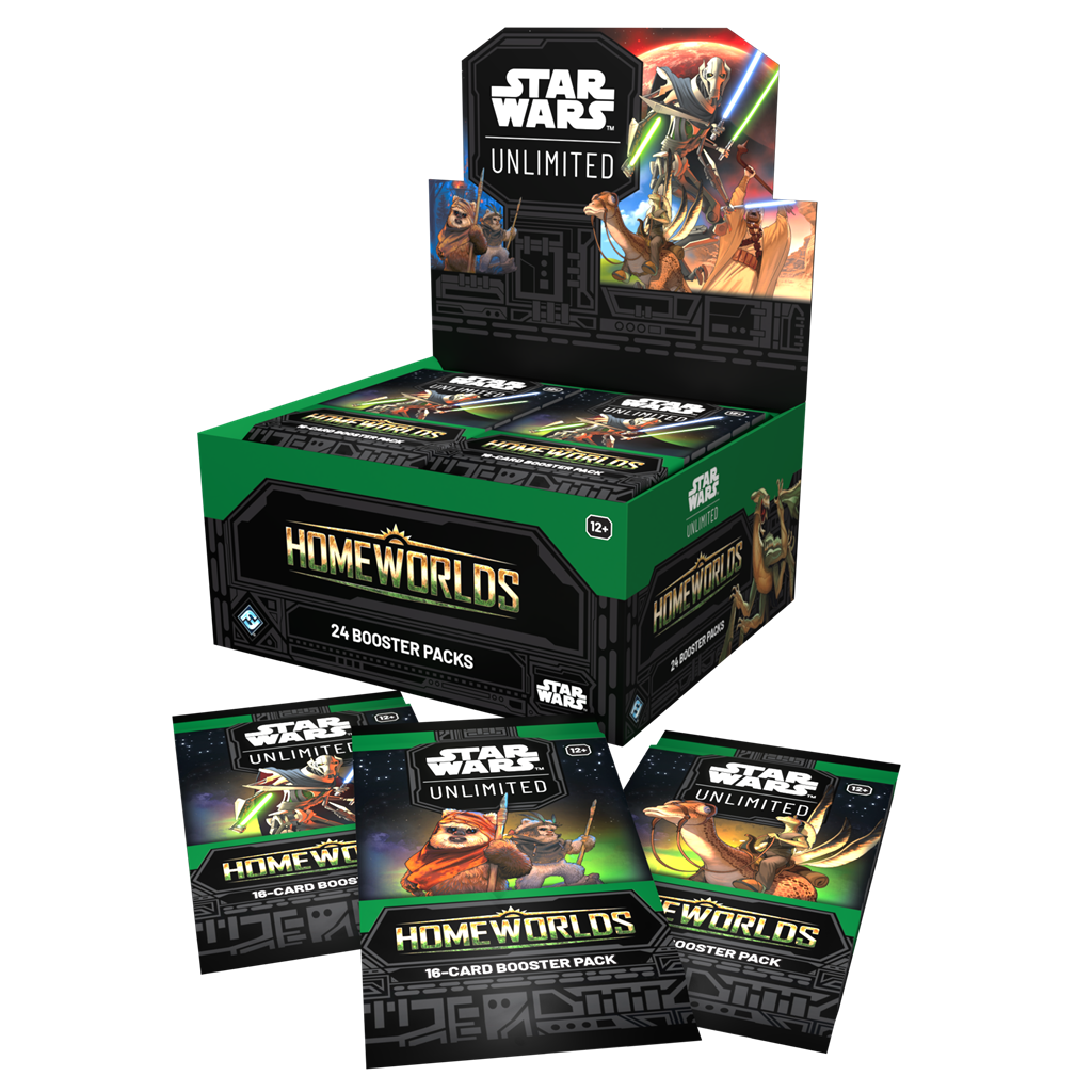 Star Wars Unlimited Homeworlds sealed boosterbox met 24 boosterpacks voor het TCG kaartspel - verpakking