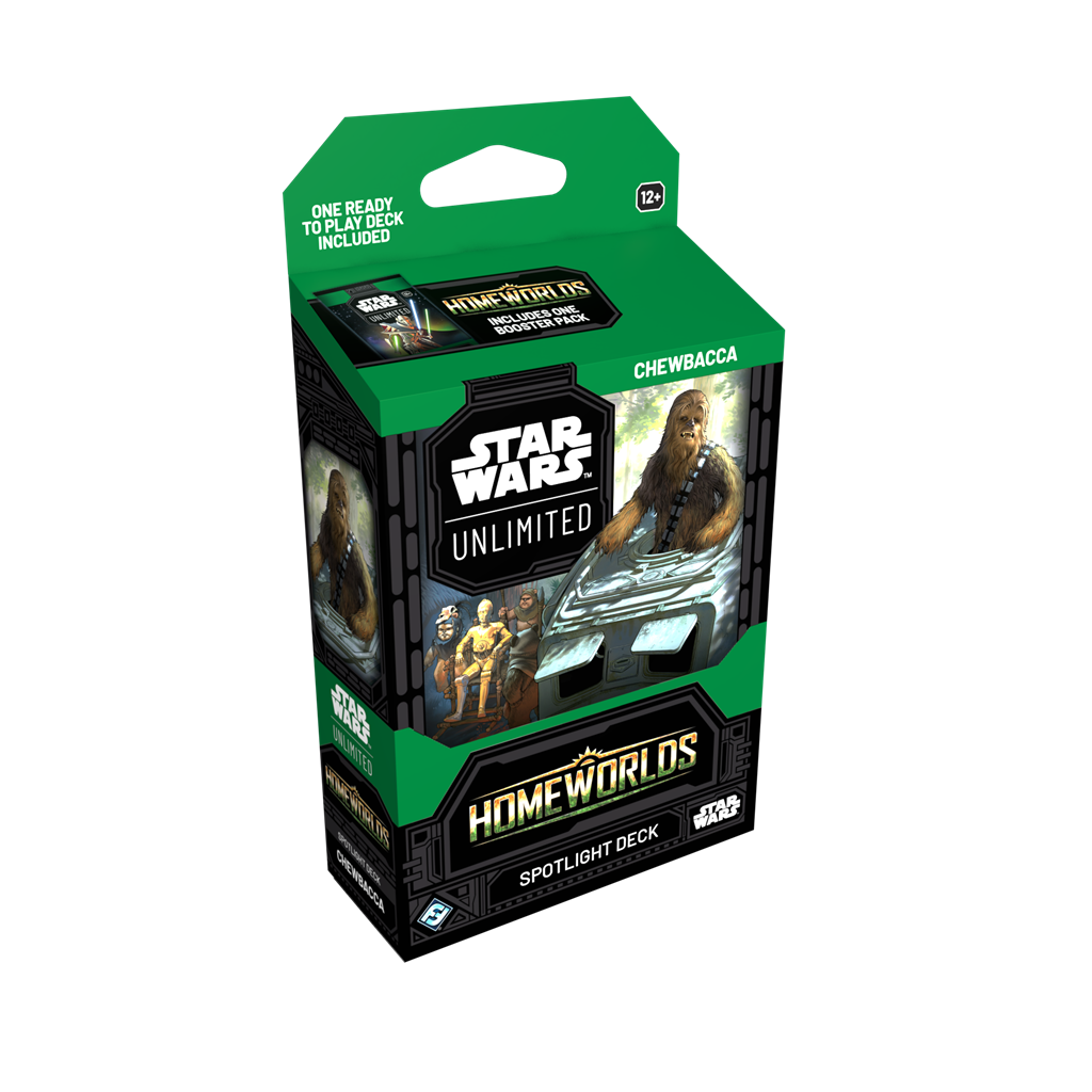 Star Wars Unlimited Homeworlds Spotlight Deck Chewbacca speelbaar TCG deck inclusief leiderkaart en booster - verpakking