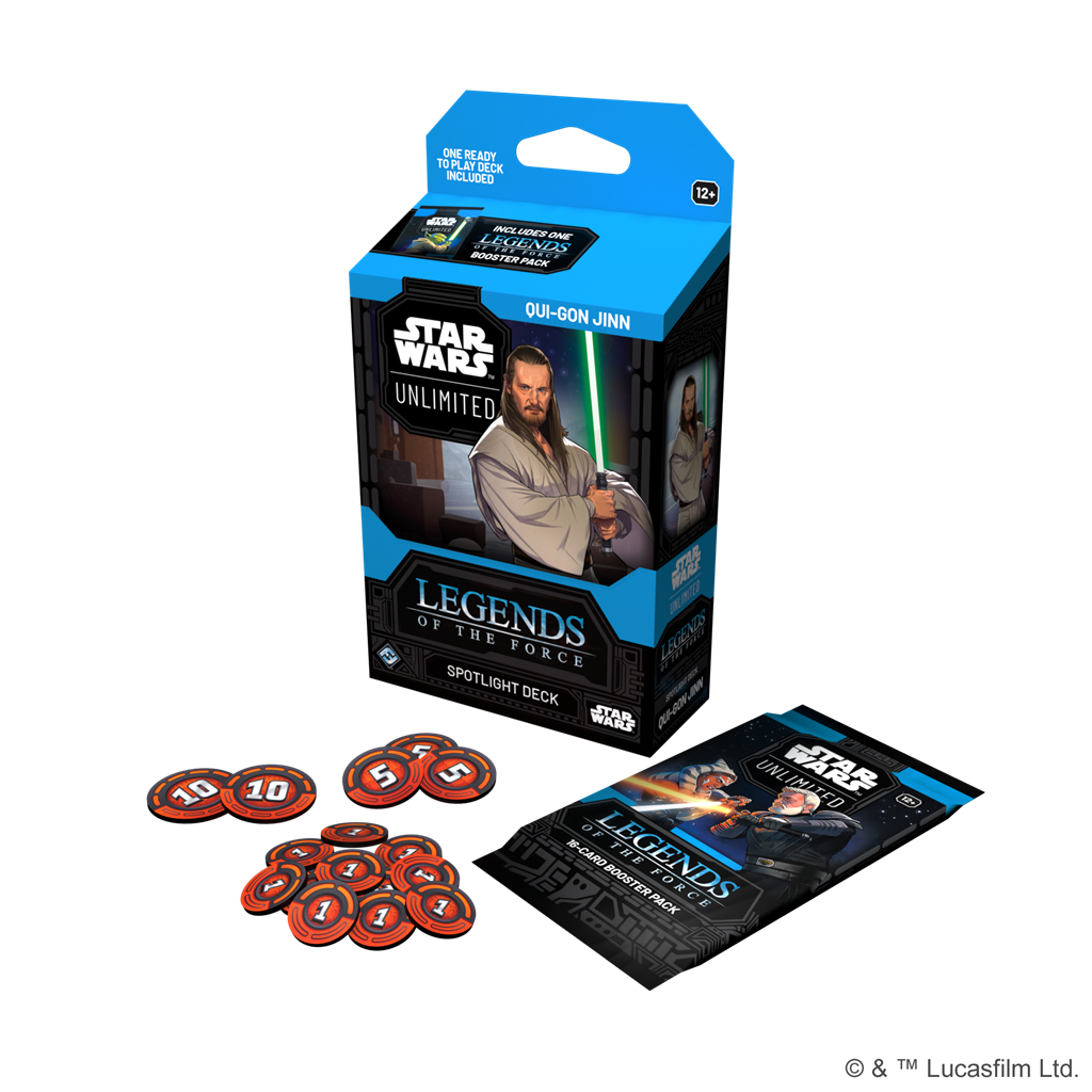 Star Wars Unlimited Legends of the Force Qui-Gon Jinn Spotlight Deck