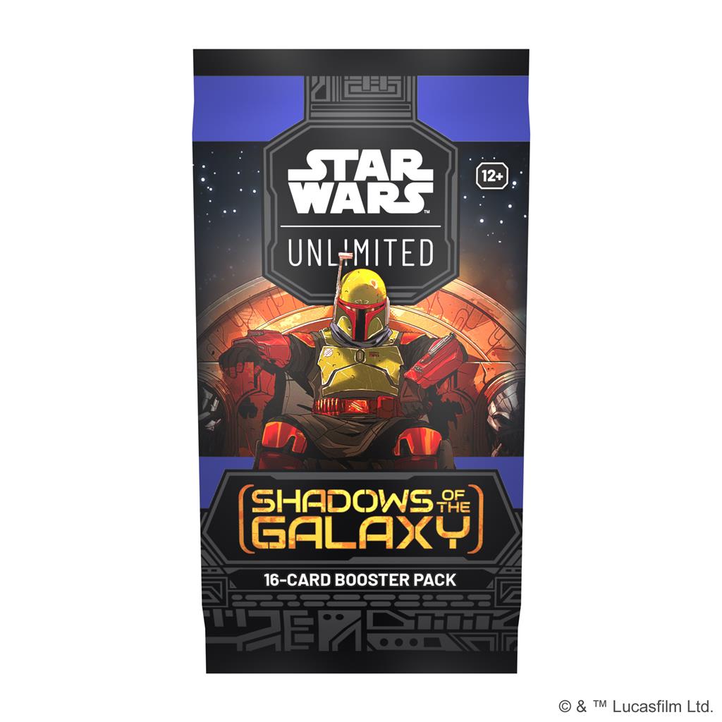 Star Wars Unlimited Shadows of the Galaxy Boosterpack met kaarten uit The Mandalorian en The Book of Boba Fett