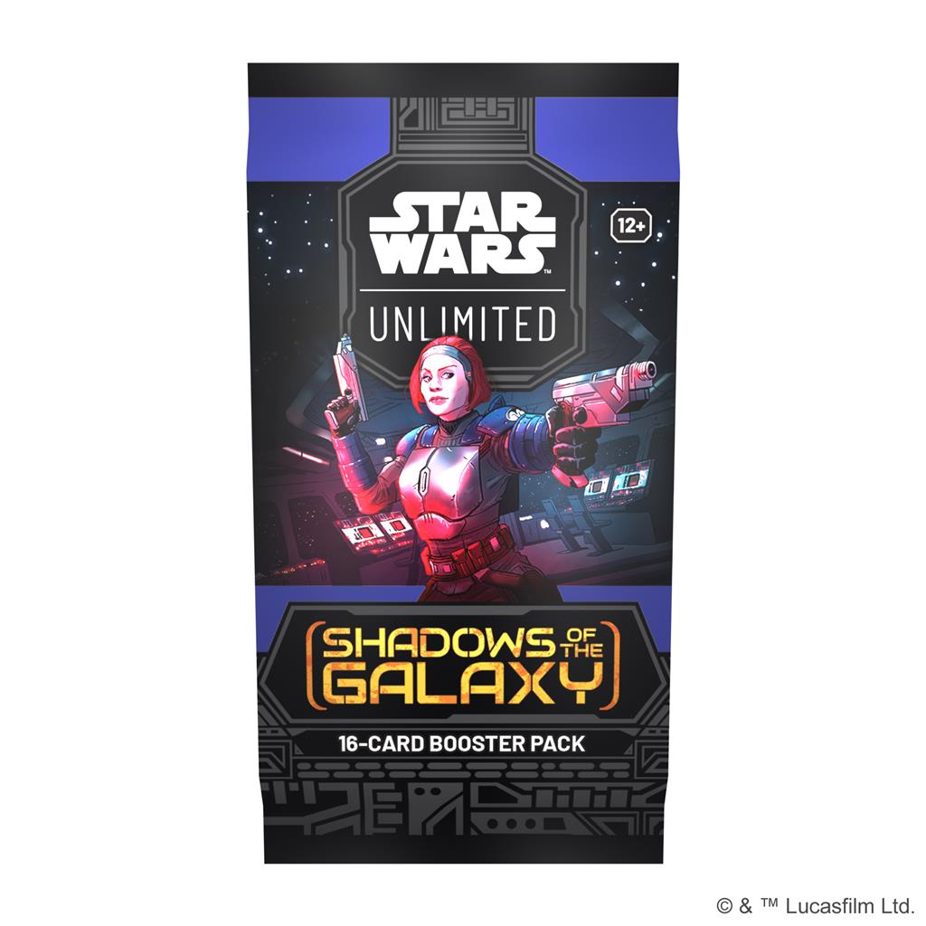 Star Wars Unlimited Shadows of the Galaxy Boosterpack met kaarten uit The Mandalorian en The Book of Boba Fett