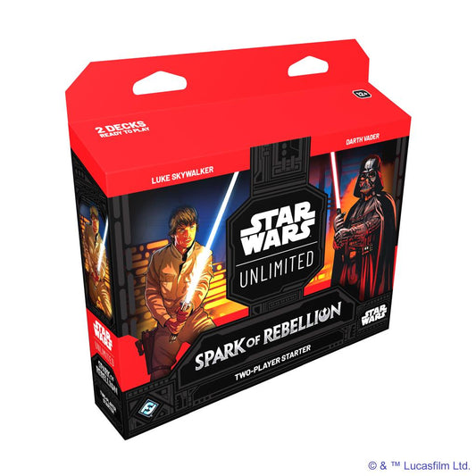 Star Wars Unlimited Spark of Rebellion 2-Player Starter met Luke Skywalker en Darth Vader decks