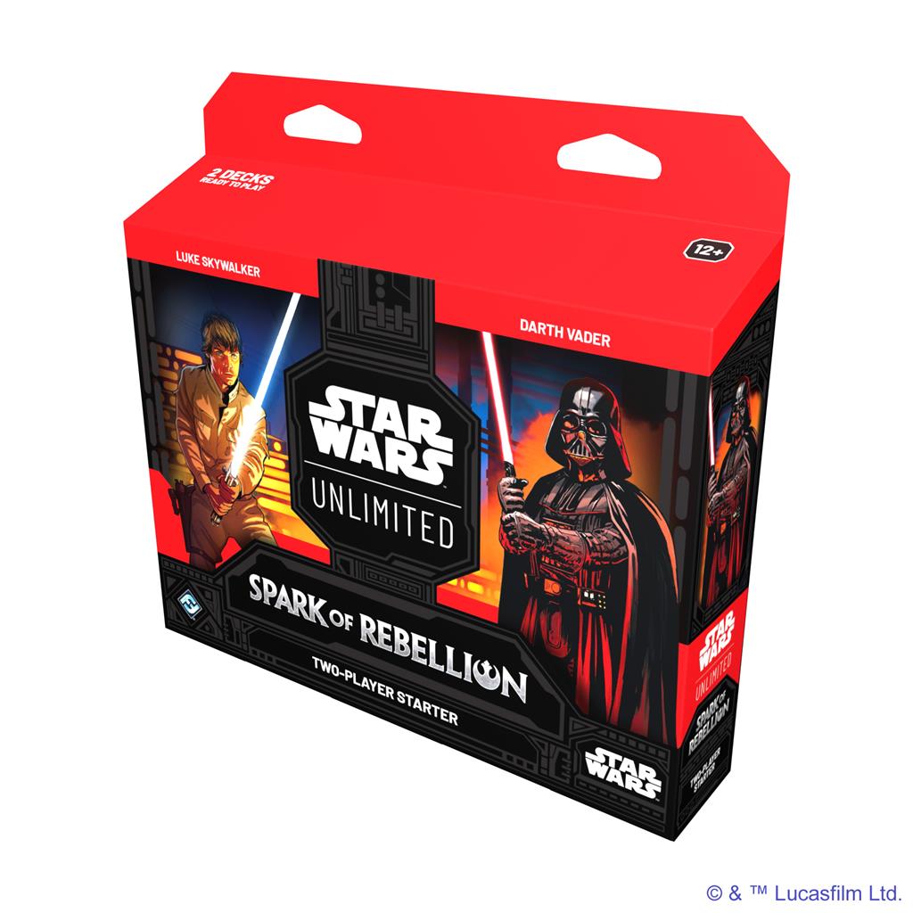 Star Wars Unlimited Spark of Rebellion 2-Player Starter met Luke Skywalker en Darth Vader decks