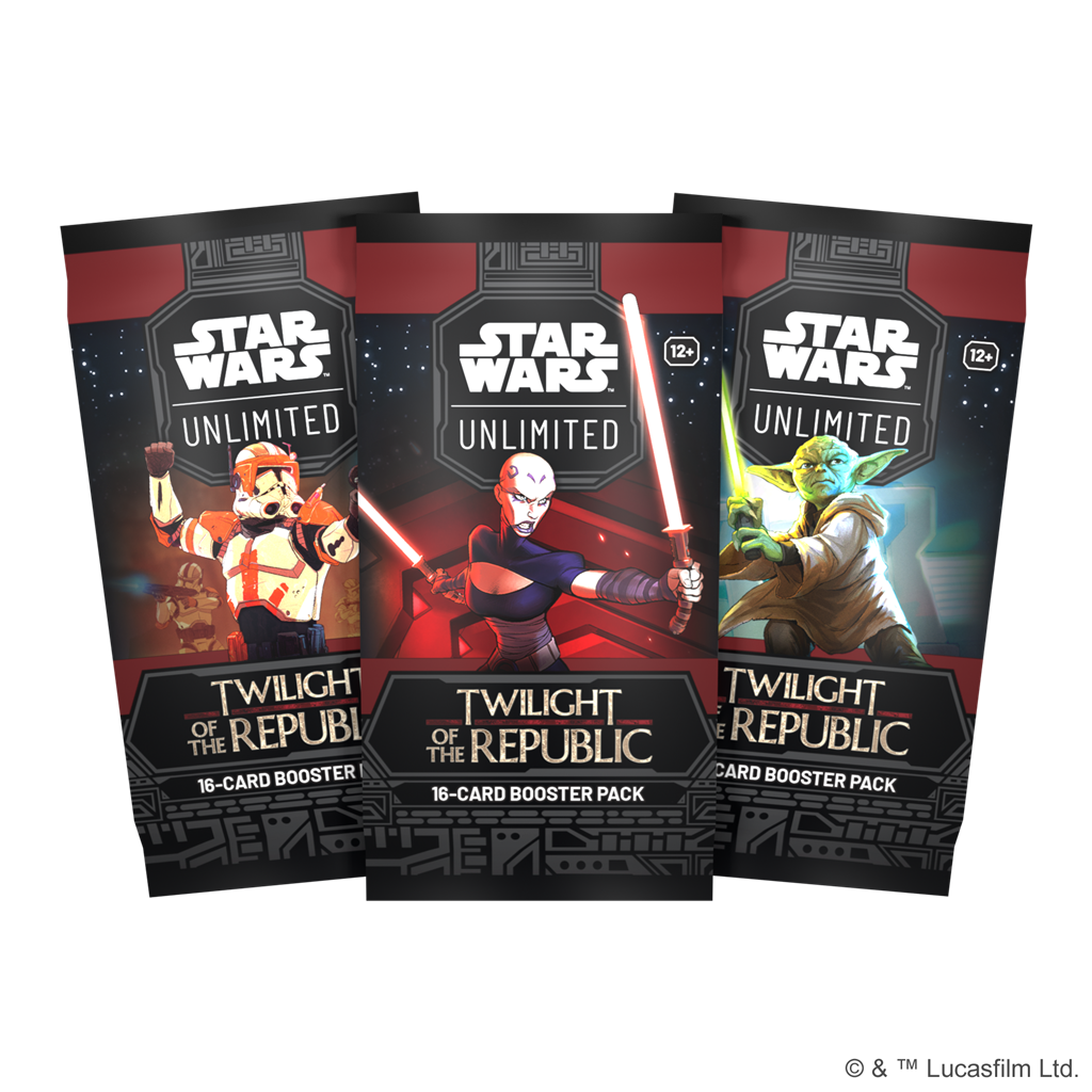 Star Wars Unlimited Twilight of the Republic Boosterpack met Clone Wars personages en kaarten
