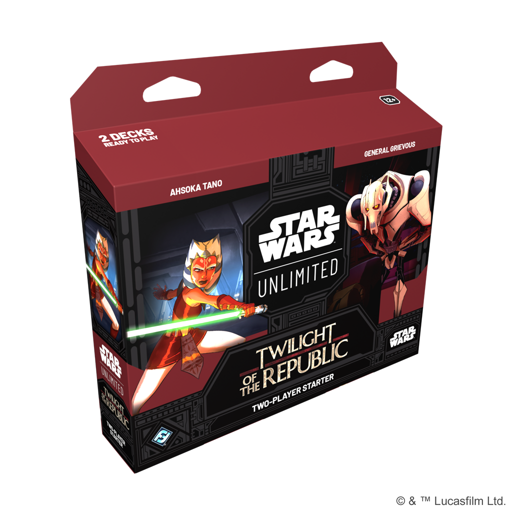 Star Wars Unlimited Twilight of the Republic 2-Player Starter Set met Ahsoka Tano en General Grievous decks