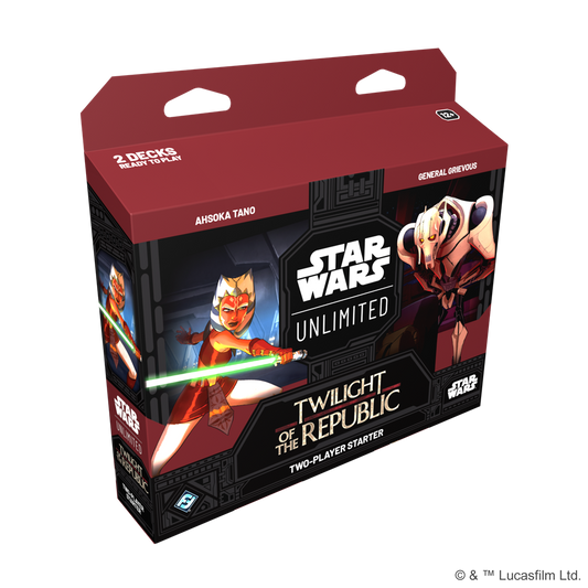Star Wars Unlimited Twilight of the Republic 2-Player Starter Set met Ahsoka Tano en General Grievous decks