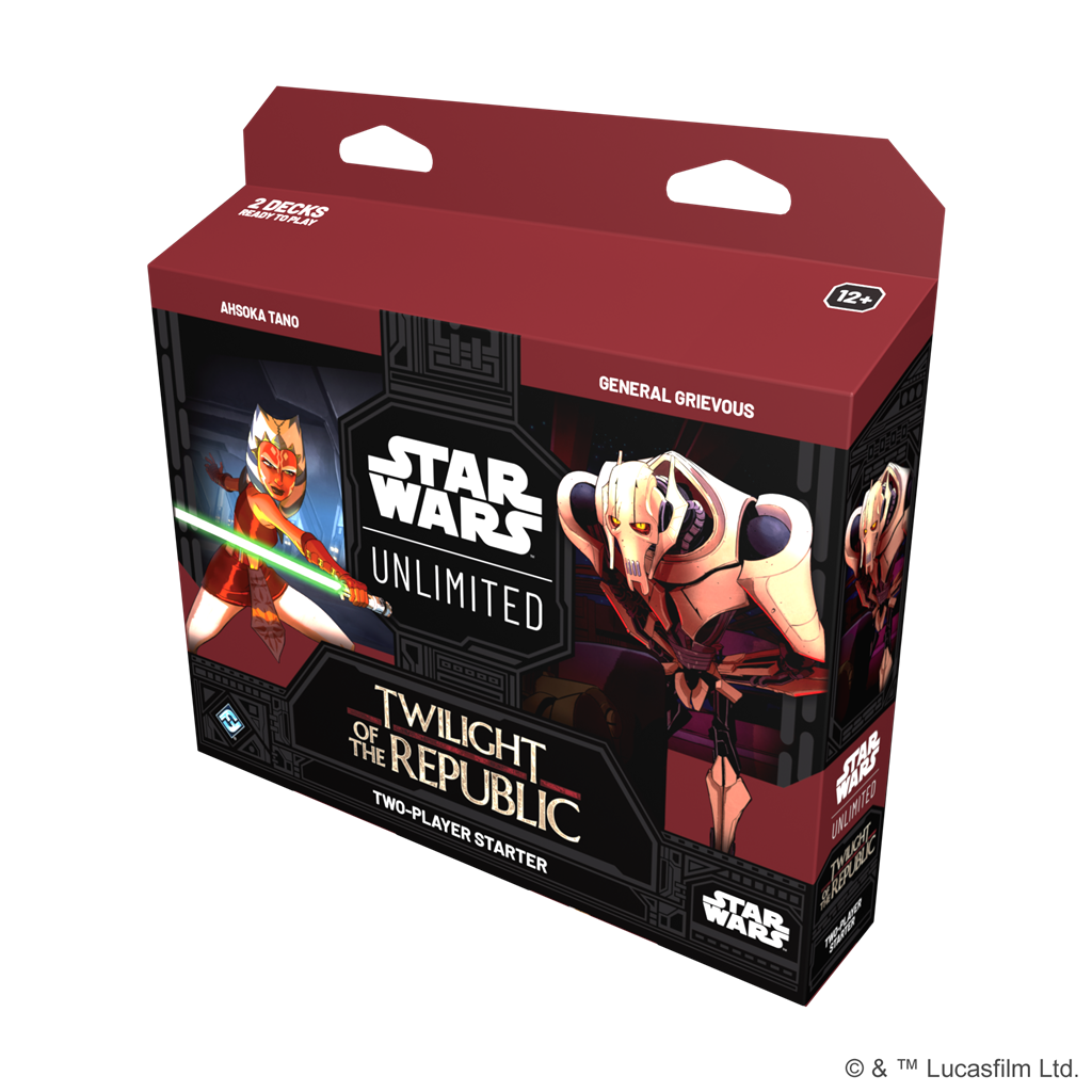 Star Wars Unlimited Twilight of the Republic 2-Player Starter Set met Ahsoka Tano en General Grievous decks