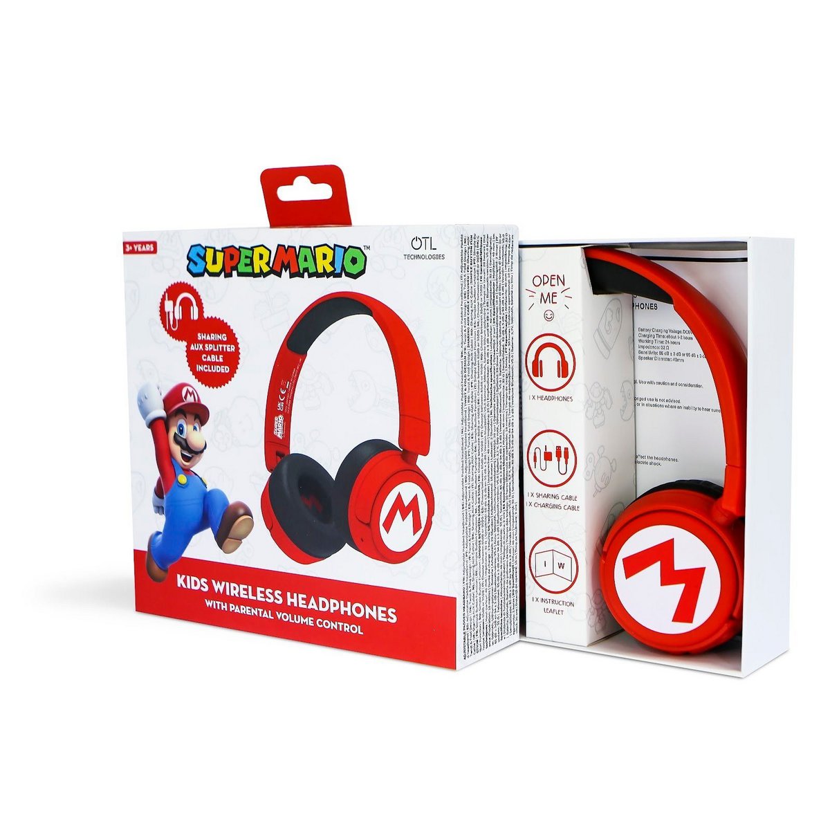 Super Mario Bluetooth kinder koptelefoon met Nintendo design