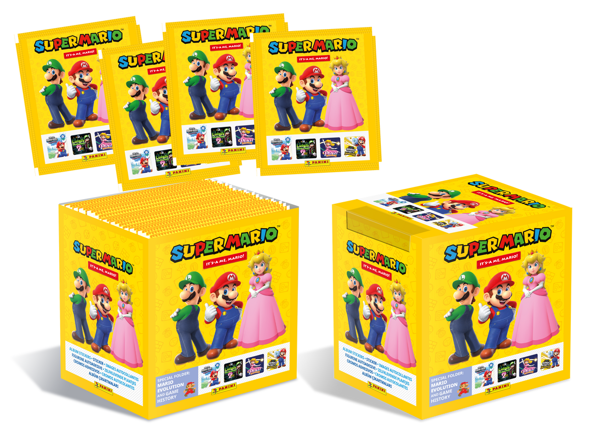 Panini Super Mario Sticker 2 Booster Box display met 36 boosterpacks stickers