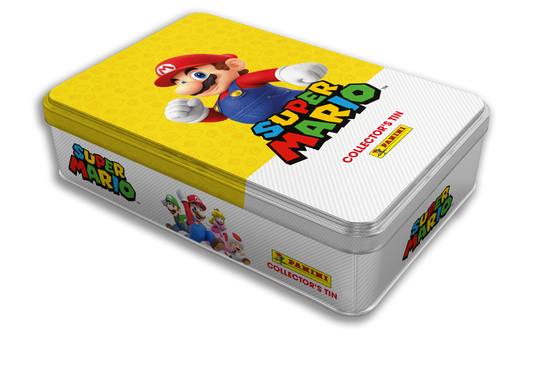 Super Mario Sticker 2 Slim Tin Panini met 15 boosters en limited edition kaart