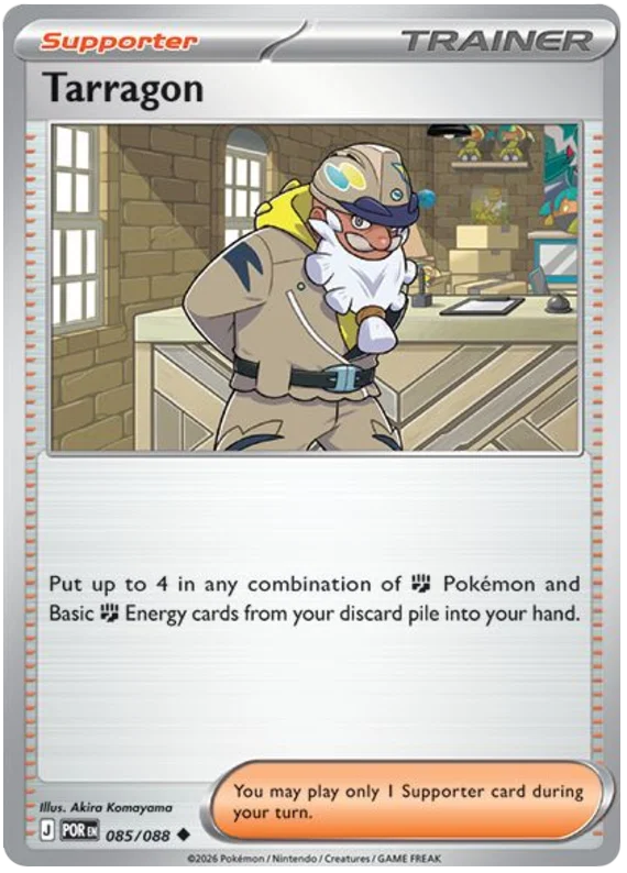 Tarragon common Pokemon kaart nummer 085 uit de Perfect Order set