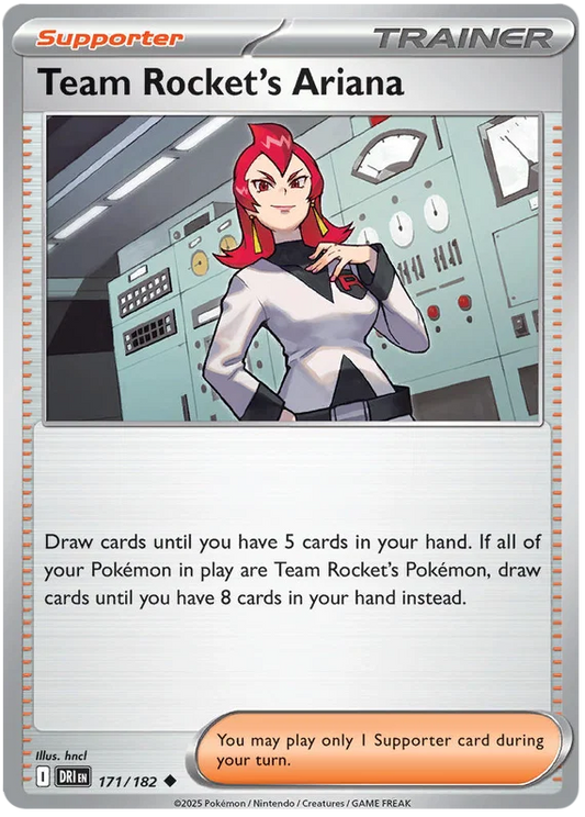 Team Rocket's Arianna #171 common Pokemon kaart uit de Destined Rivals set