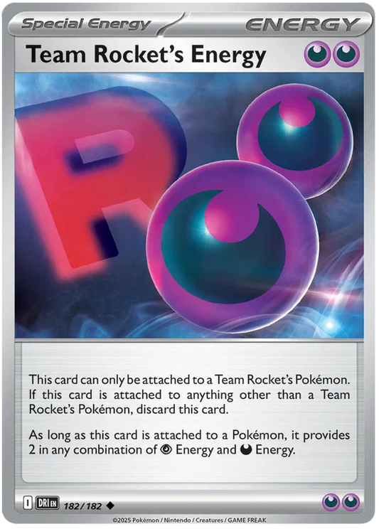 Team Rocket's Energy #182 common kaart uit Pokémon Destined Rivals