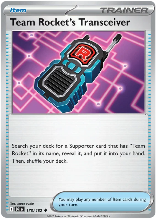Team Rocket's Transceiver common kaart nummer 178 uit Pokemon Destined Rivals set
