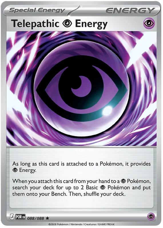 Telepathic Energy Holo kaart #088 uit de Pokemon Perfect Order set