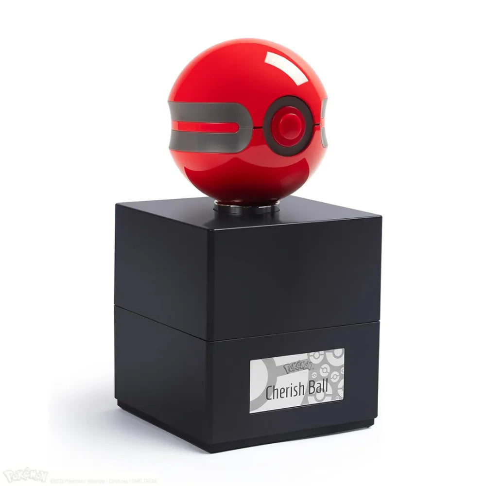 The Wand Company Pokémon Cherish Ball Replica in luxe presentatiebox met verlichting - achteraanzicht