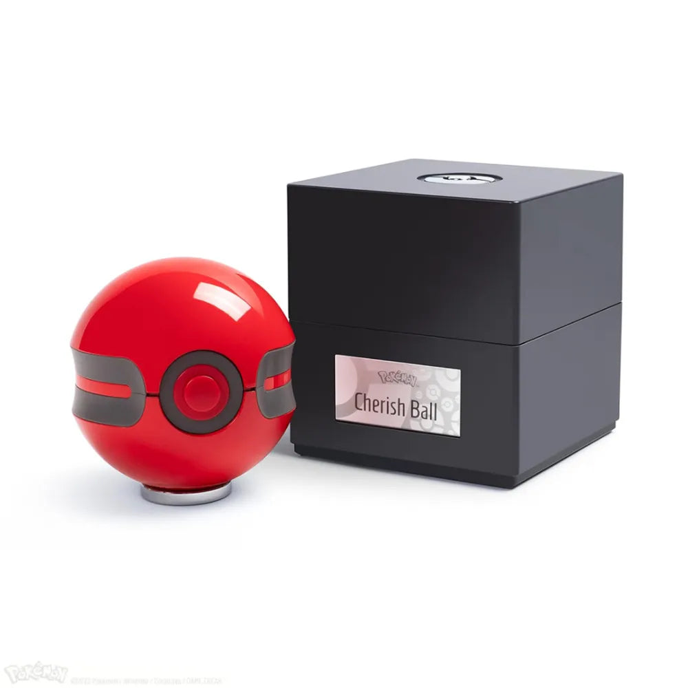 The Wand Company Pokémon Cherish Ball Replica in luxe presentatiebox met verlichting - vooraanzicht