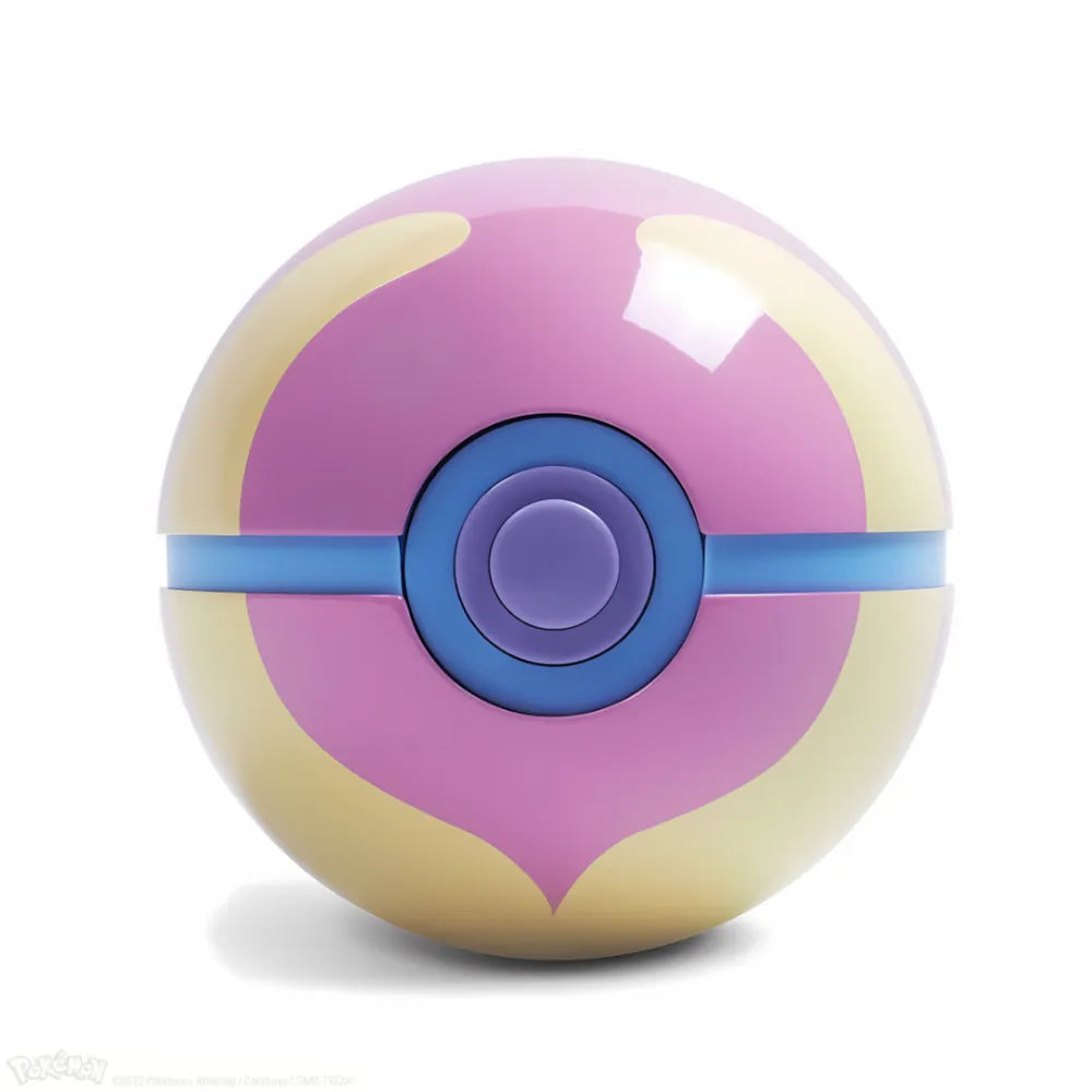 The Wand Company Pokémon Heal Ball Replica in metalen displaybox met verlichting - verpakking