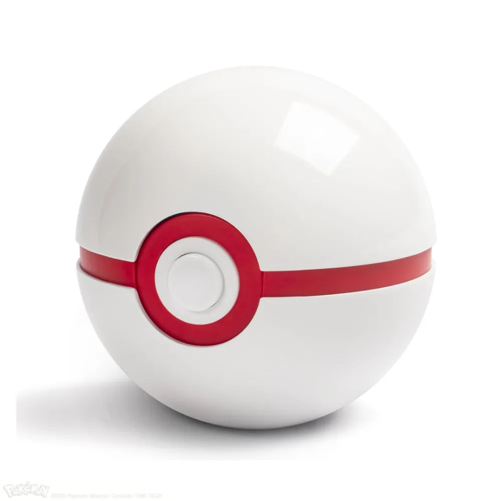 The Wand Company Pokémon Premier Ball Replica in luxe verlichte presentatiecase met metalen afwerking - zijaanzicht