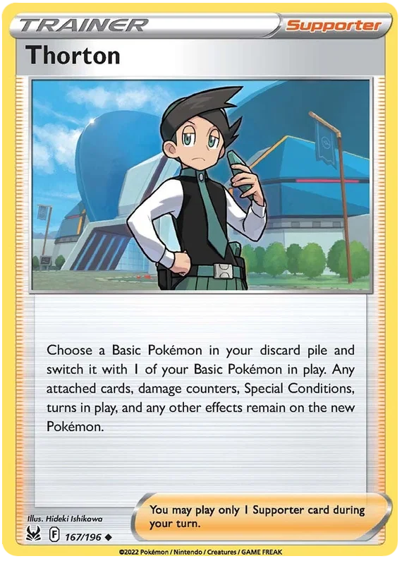Thorton 167/196 uncommon supporter kaart uit de Pokémon set Lost Origin