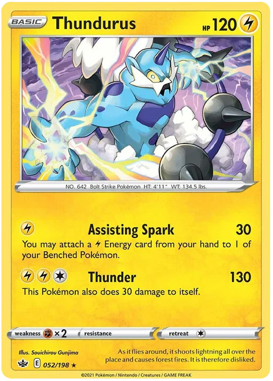 Thundurus common elektrische Pokémon kaart Chilling Reign kopen
