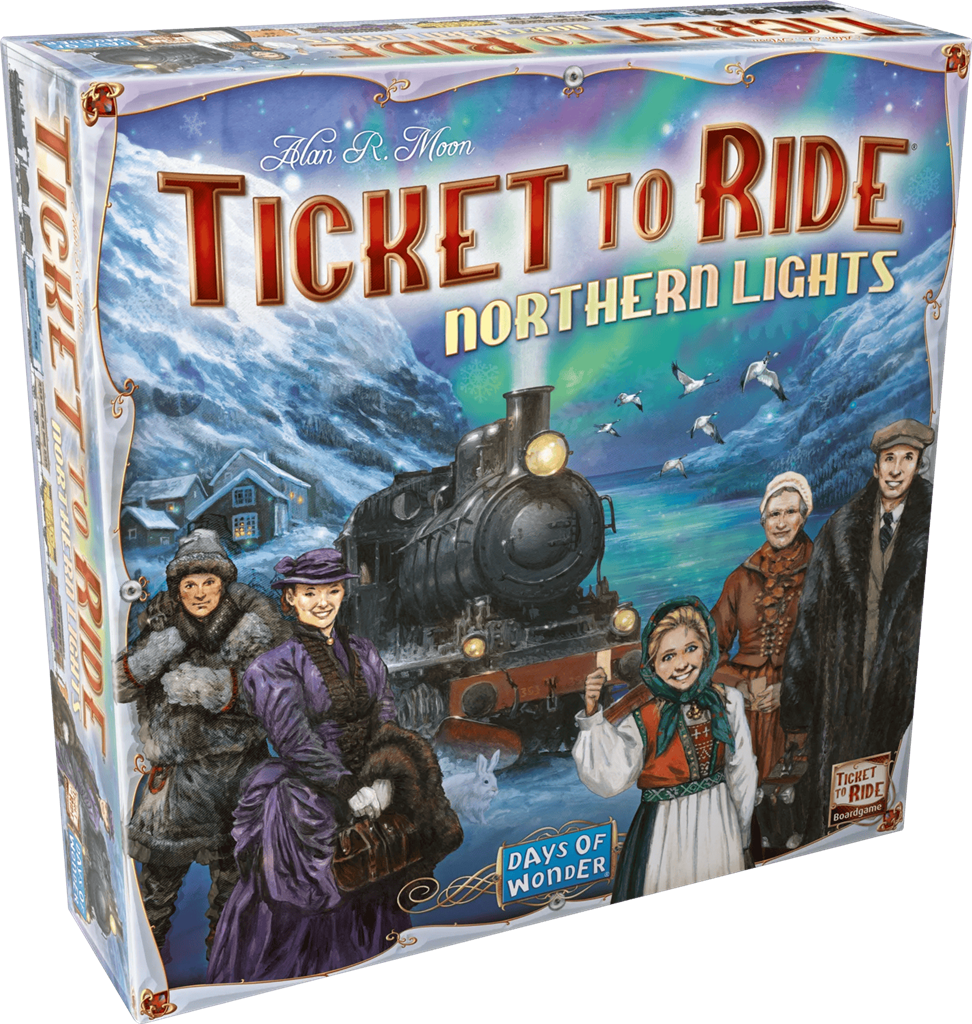 Ticket to Ride Northern Lights bordspel speelbord met routes door Scandinavië
