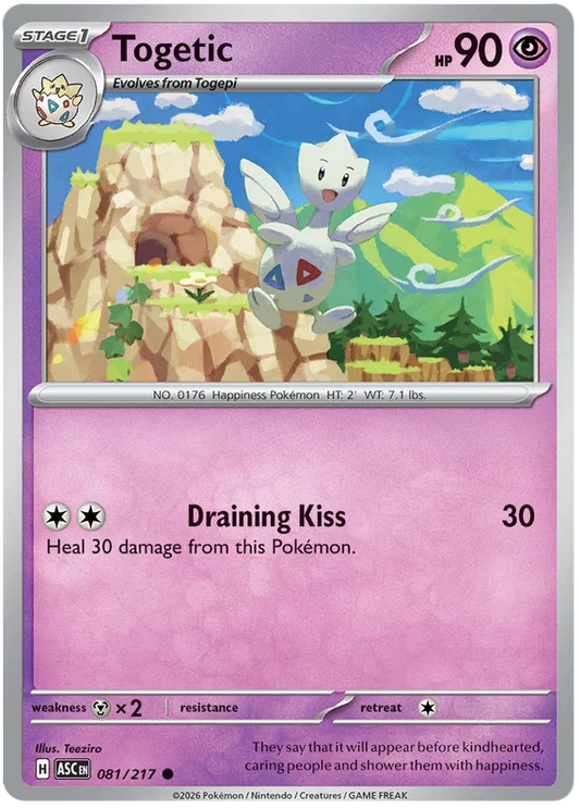Togetic common Pokémon kaart nummer 081 uit de Ascended Heroes set