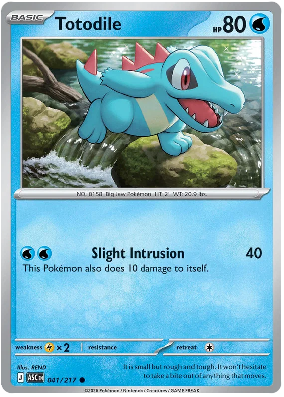 Totodile #041 common Pokémon kaart uit de Ascended Heroes set
