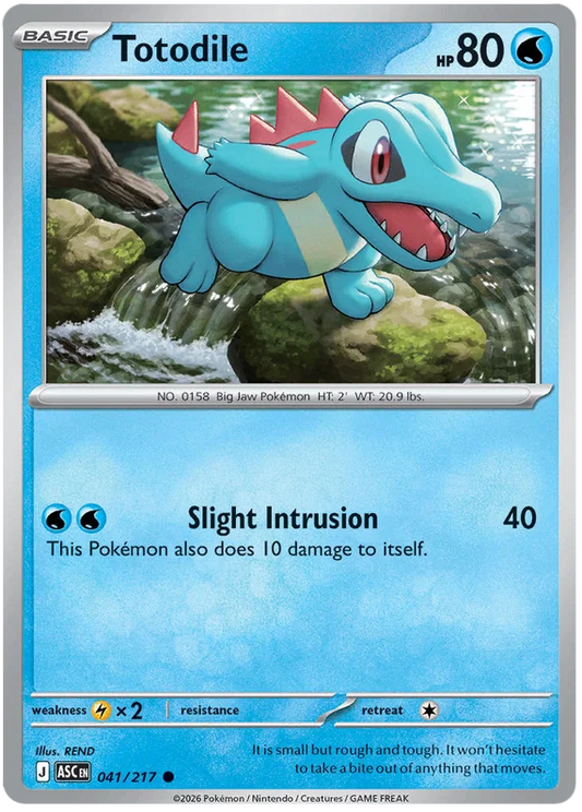 Totodile #041 common Pokémon kaart uit de Ascended Heroes set