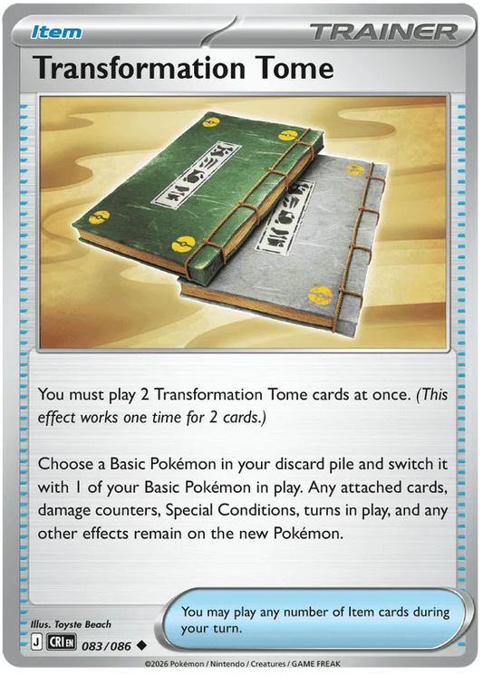 Transformation Tome #083 common Pokemon kaart uit de set Chaos Rising