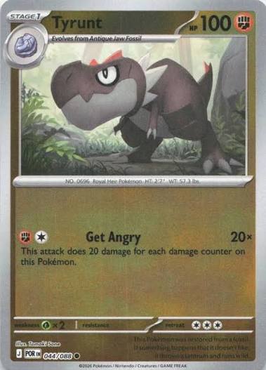 Tyrunt Reverse Holo #044 uit de Pokémon set Perfect Order