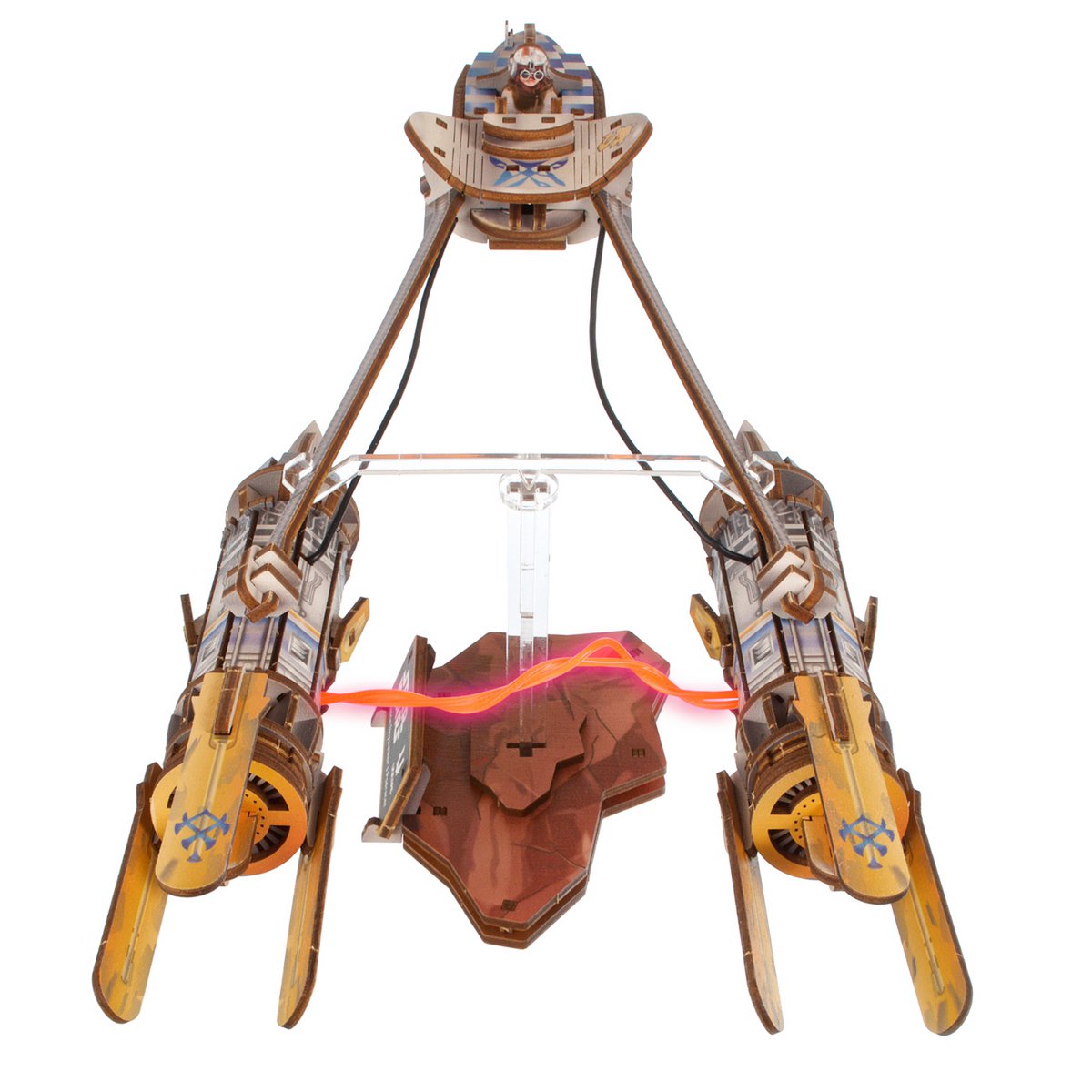 UGears Star Wars Anakin Skywalker's Podracer houten 3D bouwpakket met LED-verlichting - detailfoto