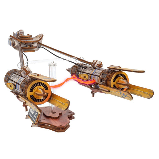 UGears Star Wars Anakin Skywalker's Podracer houten 3D bouwpakket met LED-verlichting - achteraanzicht