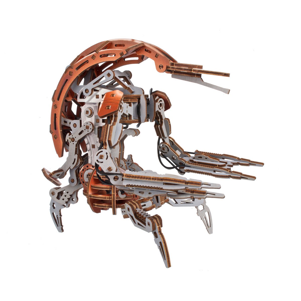 UGears Droideka bouwpakket, houten Star Wars 3D puzzel model met 180 onderdelen - achteraanzicht