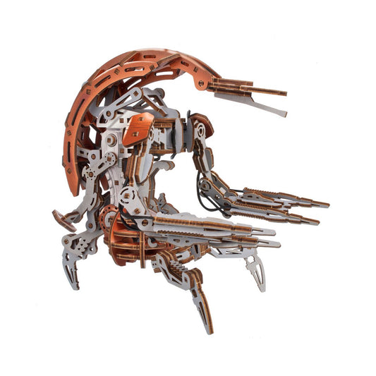 UGears Droideka bouwpakket, houten Star Wars 3D puzzel model met 180 onderdelen - achteraanzicht