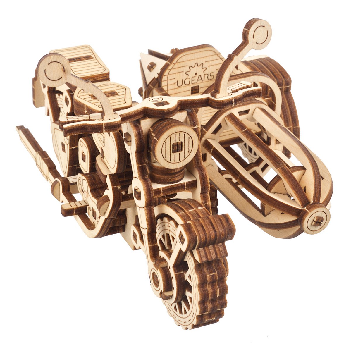 Ugears Hagrid's Flying Motorbike modelbouw houten 3D puzzel met zijspan uit Harry Potter collectie - verpakking