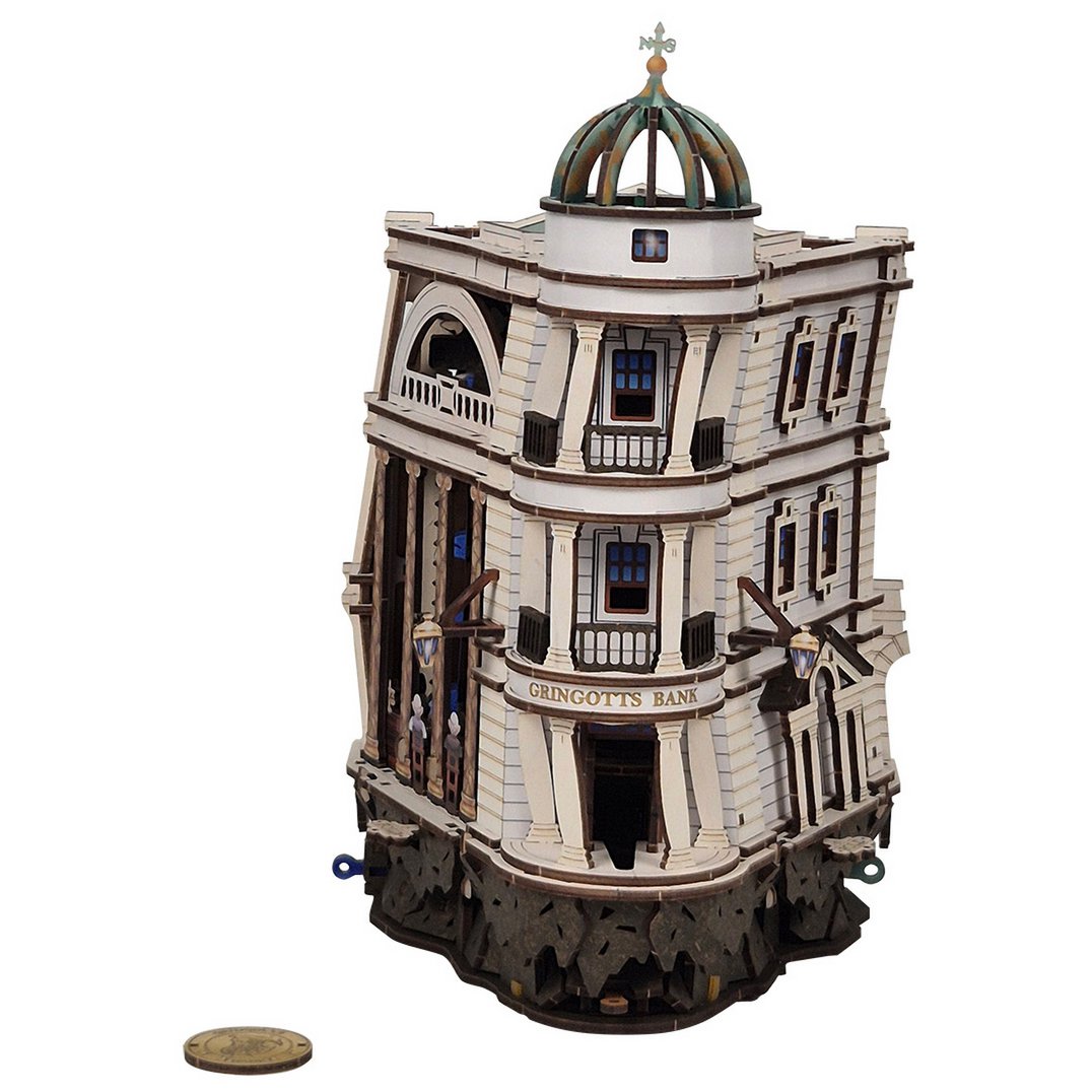 Ugears Harry Potter Gringotts Bank Marble Run houten 3D bouwpakket met knikkerbaan - verpakking