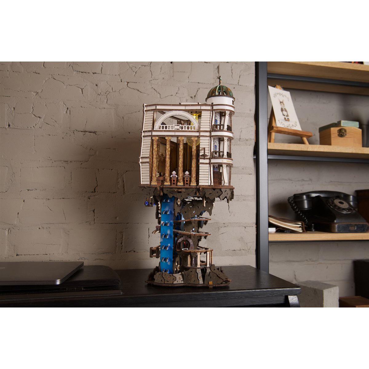 Ugears Harry Potter Gringotts Bank Marble Run houten 3D bouwpakket met knikkerbaan - detailfoto