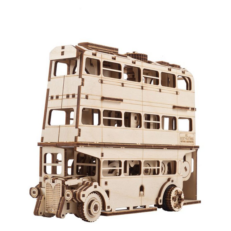 UGears Harry Potter The Knight Bus houten modelbouw 3D puzzel - vooraanzicht