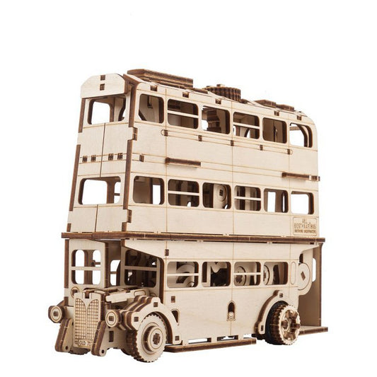 UGears Harry Potter The Knight Bus houten modelbouw 3D puzzel - vooraanzicht