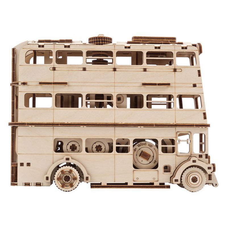 UGears Harry Potter The Knight Bus houten modelbouw 3D puzzel - zijaanzicht