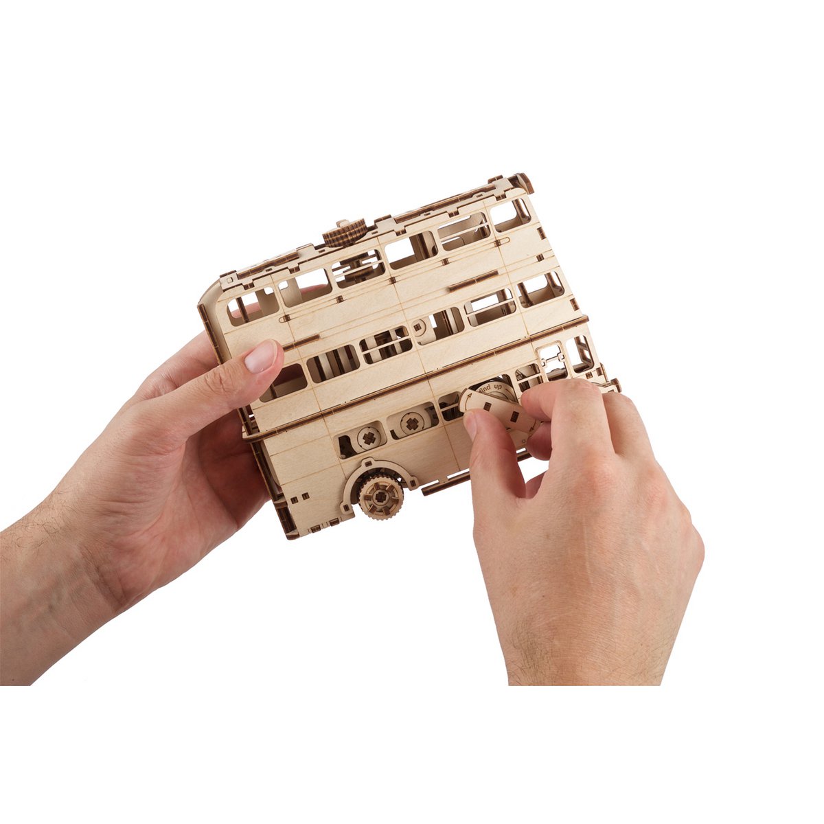 UGears Harry Potter The Knight Bus houten modelbouw 3D puzzel - achteraanzicht