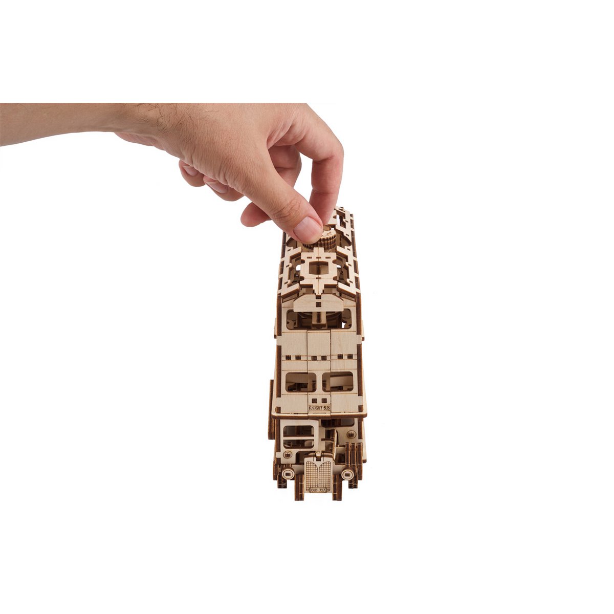 UGears Harry Potter The Knight Bus houten modelbouw 3D puzzel - vooraanzicht
